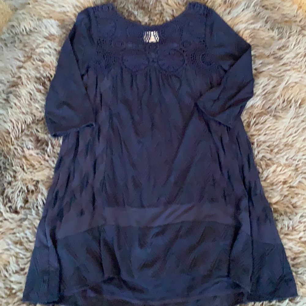 Anthropologie Navy Dress